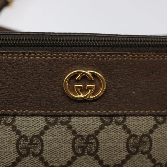GUCCI GG Supreme Shoulder Bag PVC Beige Gold - Picture 10 of 16